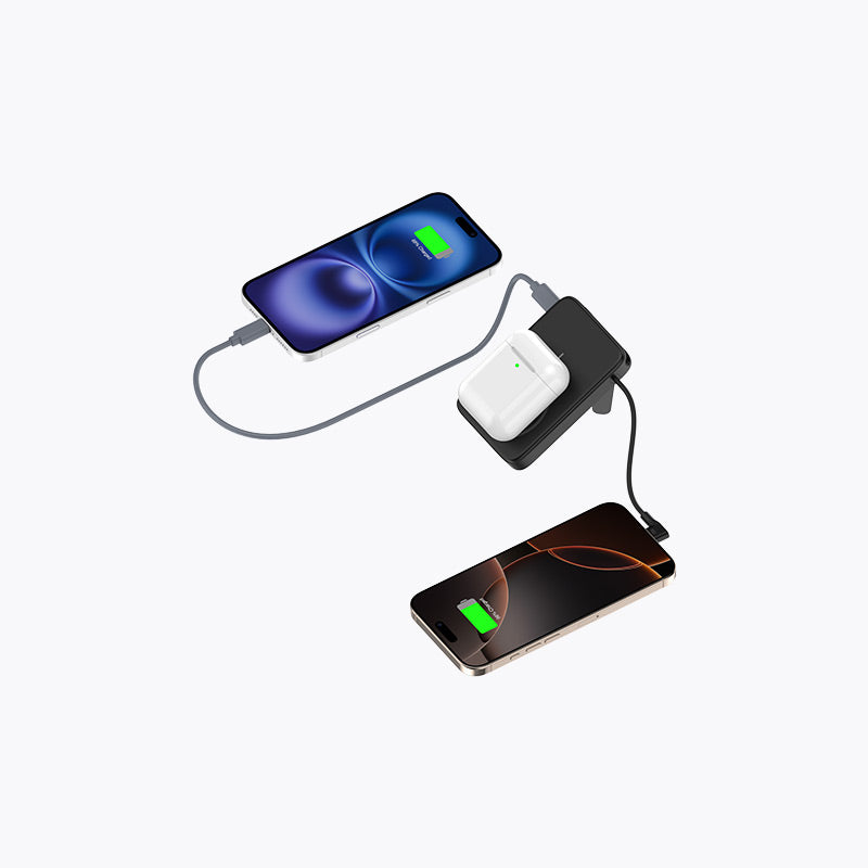 10,000mAh Wireless with Foldable Stand Semi-Solid Power Bank