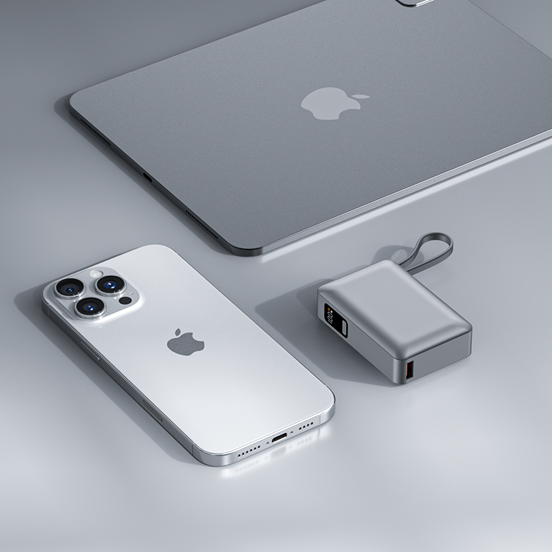 Compact with Built-in Cable Power Bank (10,000mAh)