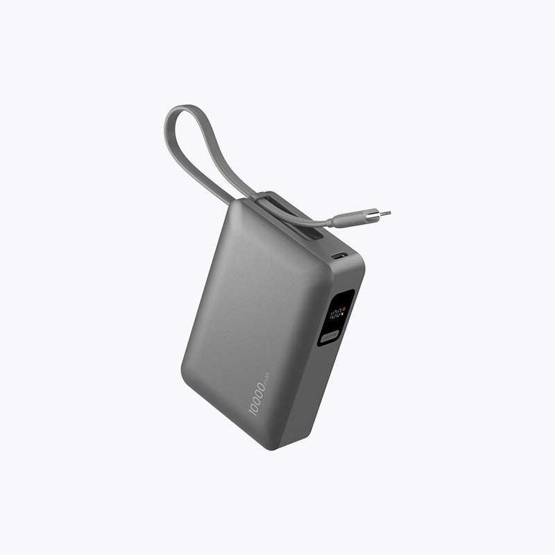 Compact with Built-in Cable Power Bank (10,000mAh)