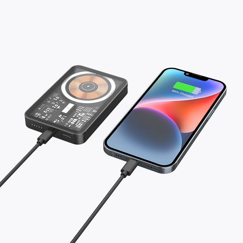 Transparent Magnetic Wireless Power Bank (5,000mAh)