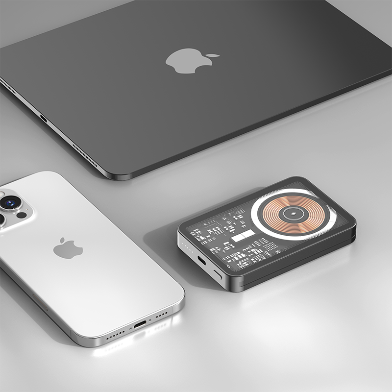 Transparent Magnetic Wireless Power Bank (5,000mAh)