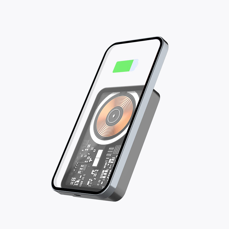 Transparent Magnetic Wireless Power Bank (5,000mAh)