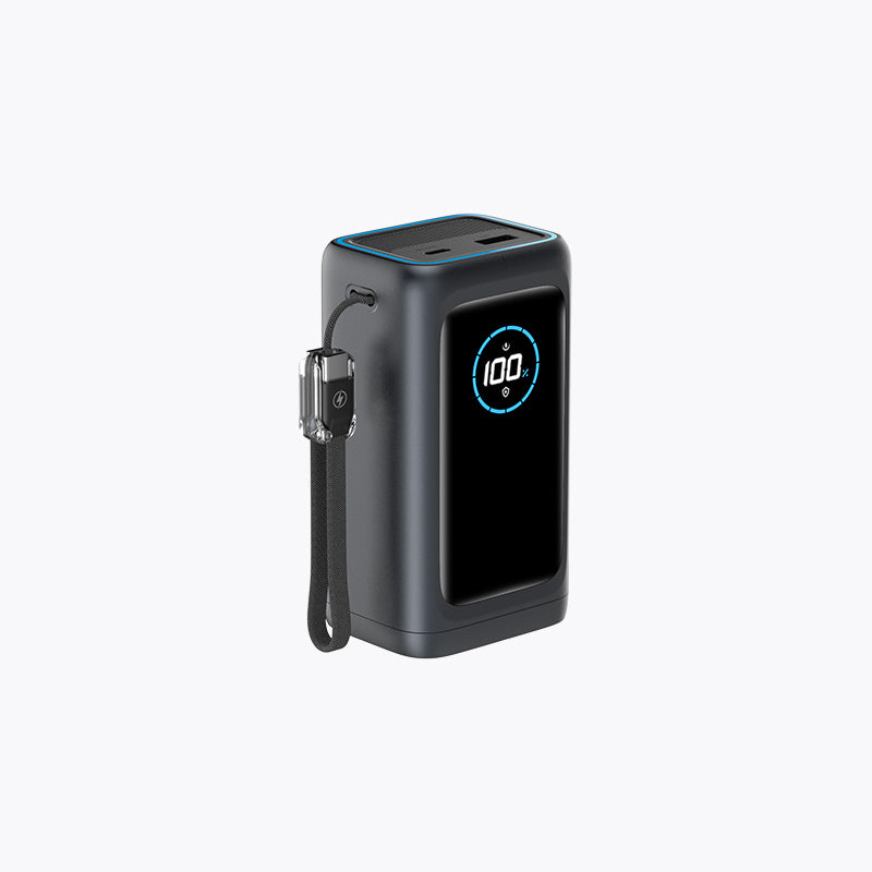 200W Retractable Cable Power Bank with Lanyard