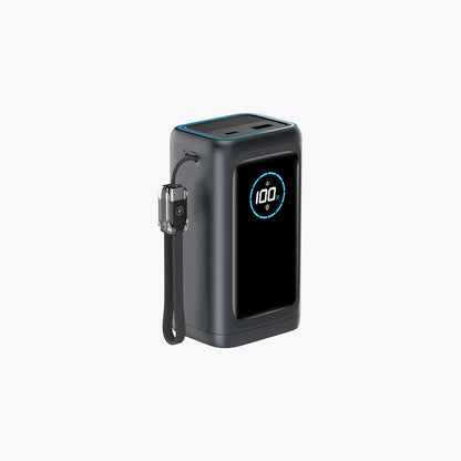 200W Retractable Cable Power Bank with Lanyard