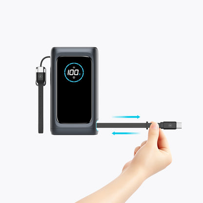 200W Retractable Cable Power Bank with Lanyard