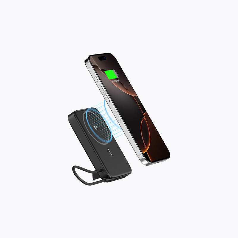 10,000mAh  Wireless with Foldable Stand Semi-Solid Power Bank