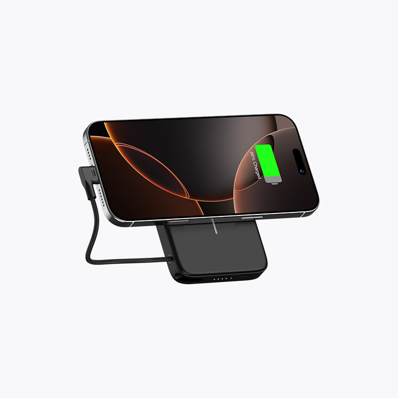 10,000mAh  Wireless with Foldable Stand Semi-Solid Power Bank