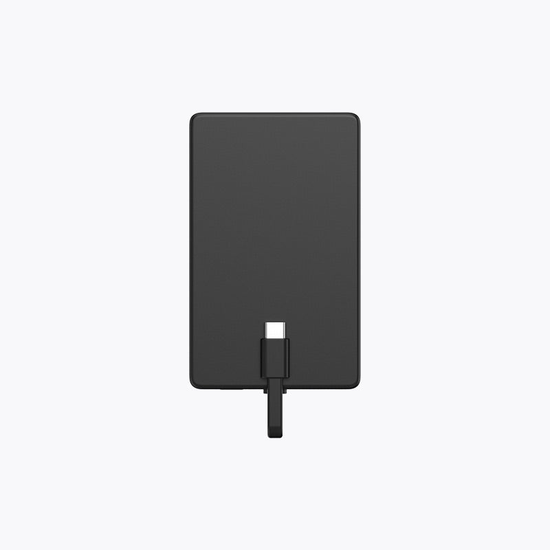 Ultra-Slim 5,000mAh Semi-Solid Power bank with Built-in Cable