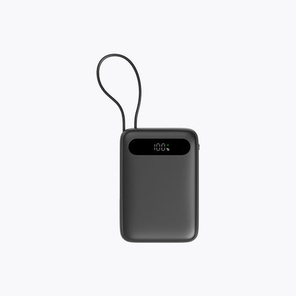 10,000mAh Power Bank with Built-in Cables & Semi-Solid-State Battery