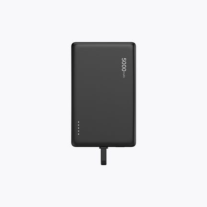 Ultra-Slim 5,000mAh Semi-Solid Power bank with Built-in Cable
