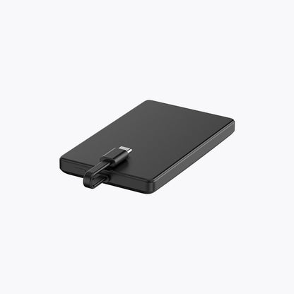 Ultra-Slim 5,000mAh Semi-Solid Power bank with Built-in Cable