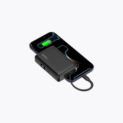 Power Bank (30W, Built-In USB-C Cable)