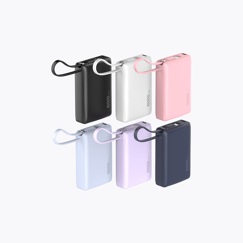 Power Bank (30W, Built-In USB-C Cable)