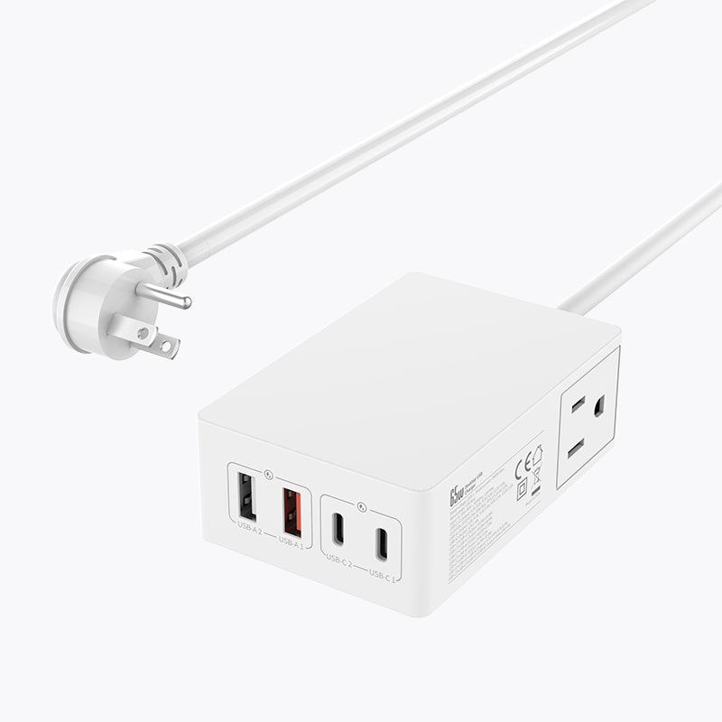 US Plug 6 Ports 65W Power Strip