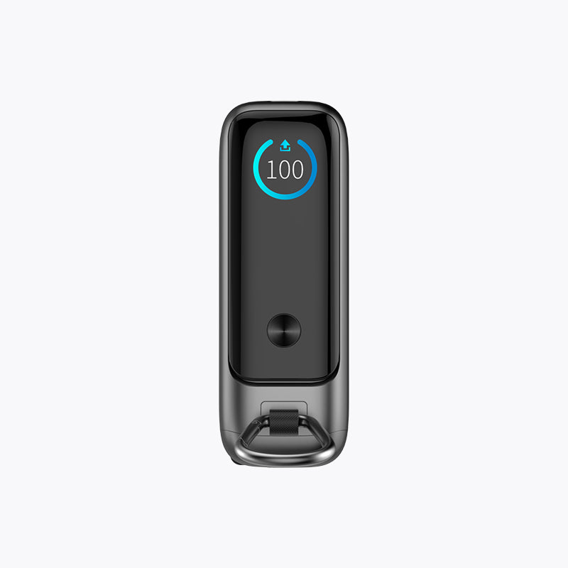 Retractable Cable Power Bank with Foldable AC Plug