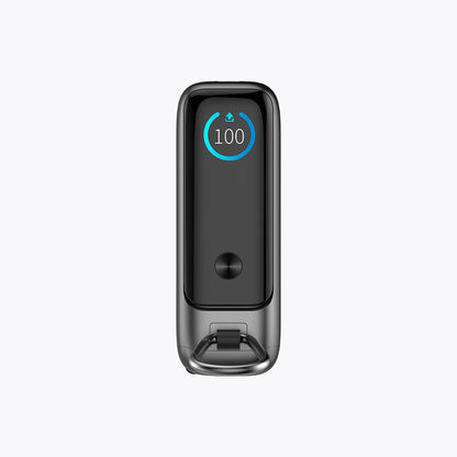 Retractable Cable Power Bank with Foldable AC Plug