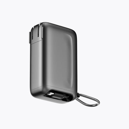 Retractable Cable Power Bank with Foldable AC Plug