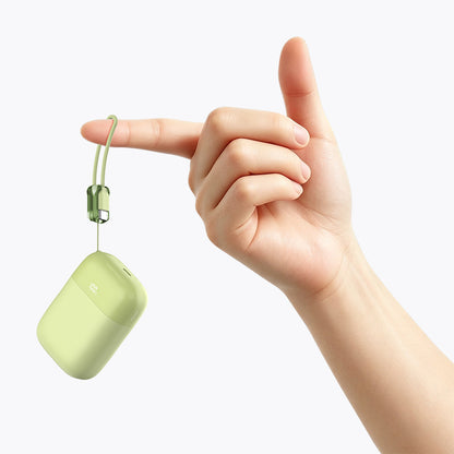 10K Mini Power Bank (45W, Built-In Cable)