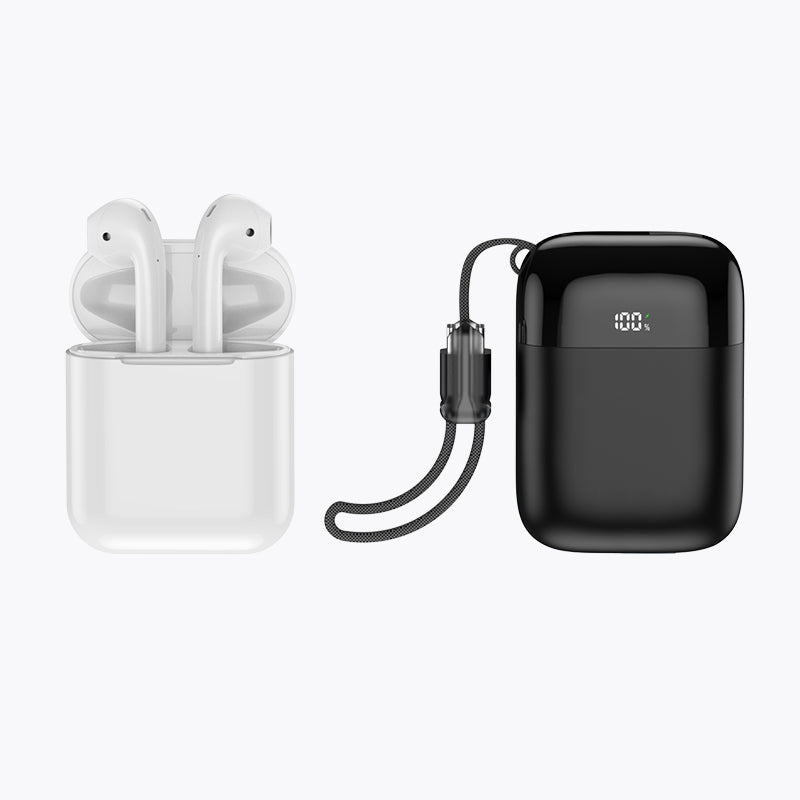 10K Mini Power Bank (45W, Built-In Cable)