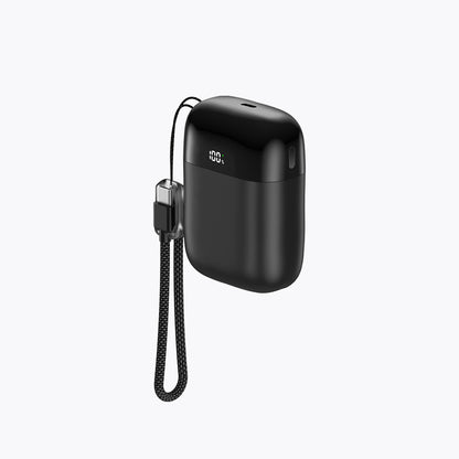 10K Mini Power Bank (45W, Built-In Cable)