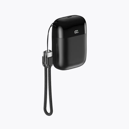 10K Mini Power Bank (45W, Built-In Cable)