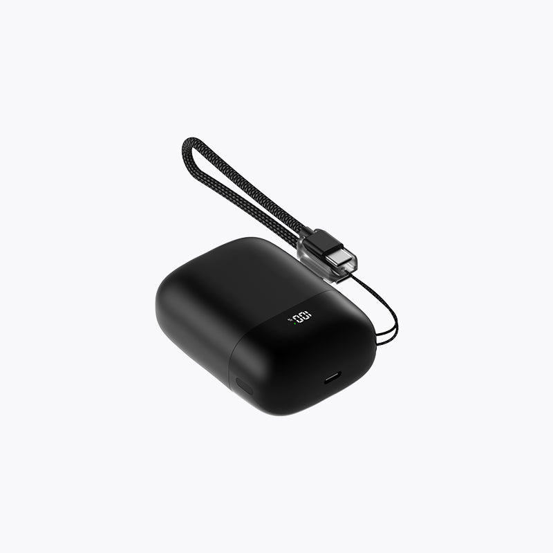 10K Mini Power Bank (45W, Built-In Cable)