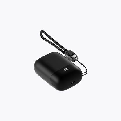 10K Mini Power Bank (45W, Built-In Cable)