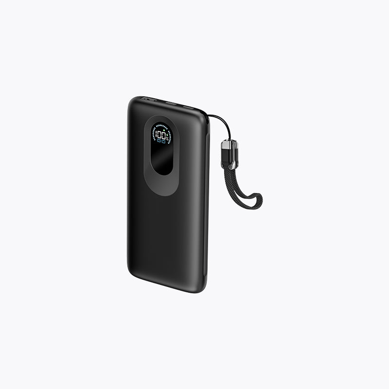 10,000mAh Detachable Built-in Cable Slim Power Bank