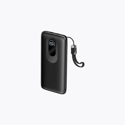 10,000mAh Detachable Built-in Cable Slim Power Bank