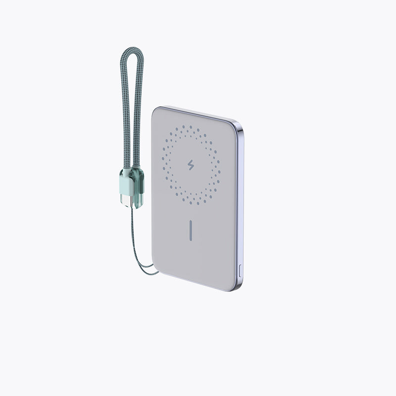 5,000mAh Magnetic Power Bank with Detachable Cable & Display