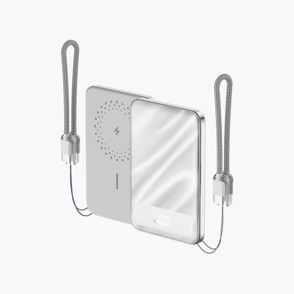 5,000mAh Magnetic Power Bank with Detachable Cable & Display