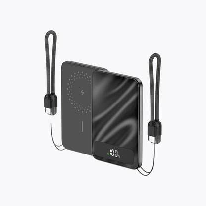 5,000mAh Magnetic Power Bank with Detachable Cable & Display