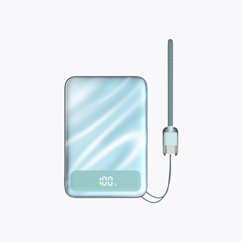 5,000mAh Magnetic Power Bank with Detachable Cable & Display