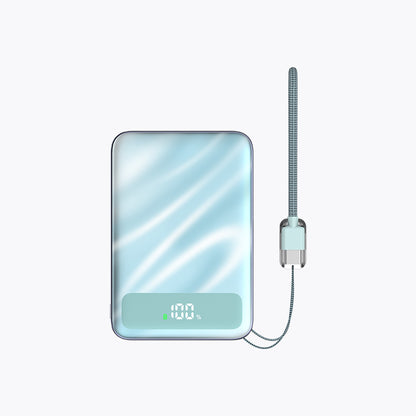 5,000mAh Magnetic Power Bank with Detachable Cable & Display