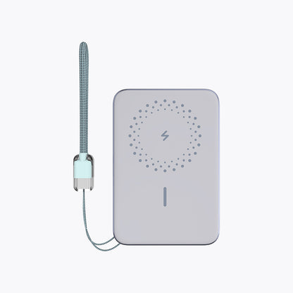 5,000mAh Magnetic Power Bank with Detachable Cable & Display