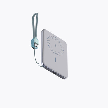 5,000mAh Magnetic Power Bank with Detachable Cable & Display