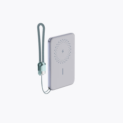 5,000mAh Magnetic Power Bank with Detachable Cable & Display