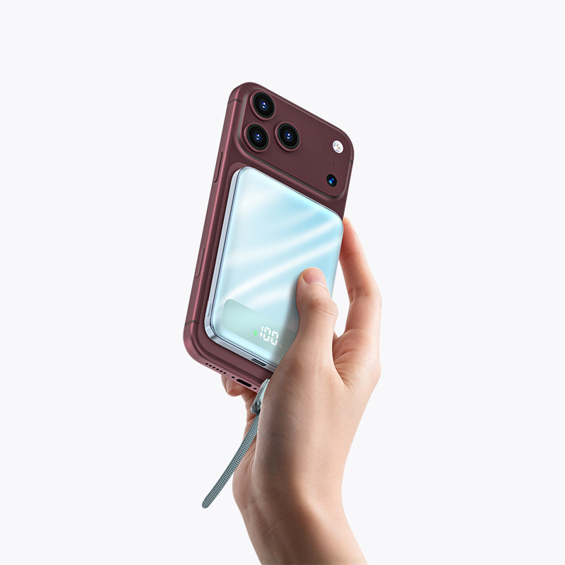 5,000mAh Magnetic Power Bank with Detachable Cable & Display
