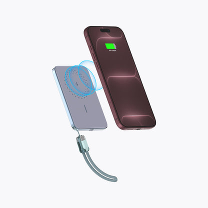 5,000mAh Magnetic Power Bank with Detachable Cable & Display