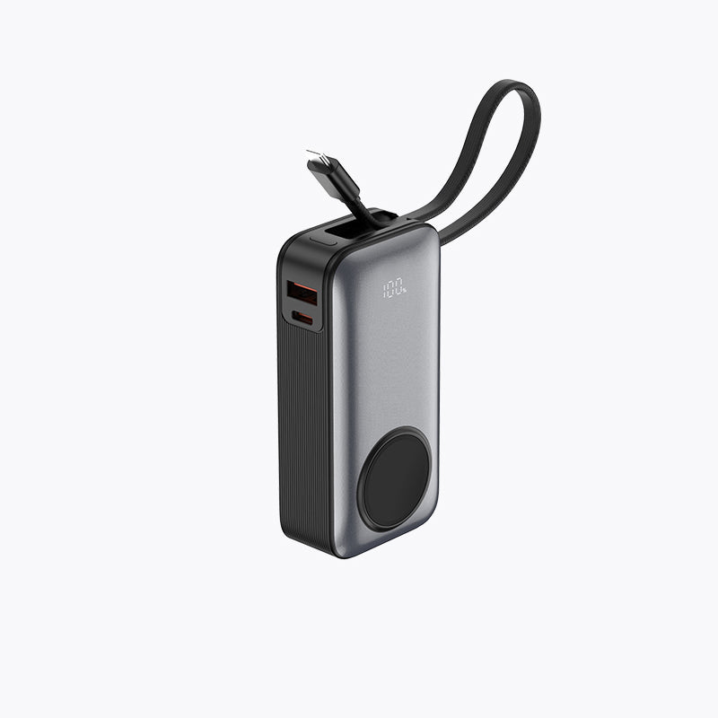 45W Built-in Cable Power Bank (10K, For Apple Watch)