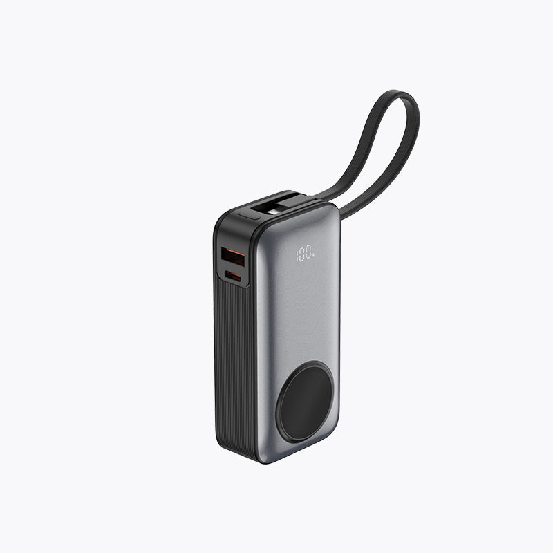 45W Built-in Cable Power Bank (10K, For Apple Watch)