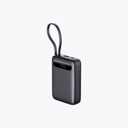10,000mAh Power Bank with Built-in Cables & Semi-Solid-State Battery